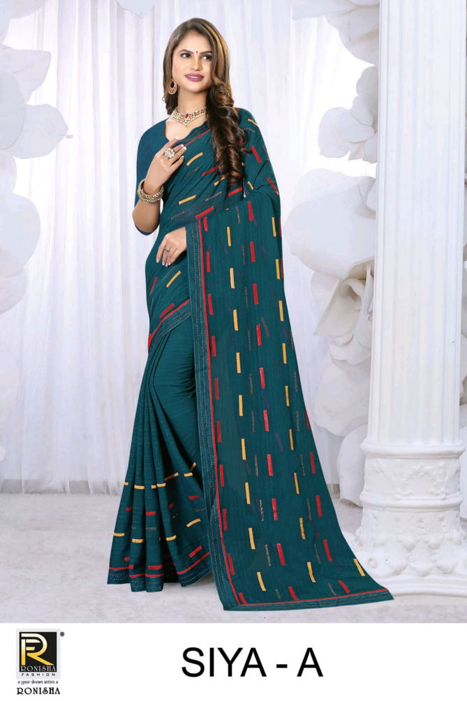 Ronisha Siya Regular Wear Art Silk Wholesale Saree Collection 